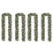 Set of 4 6ft Christmas Garlands, with Warm White LED Lights and Timer, Three Function